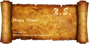 Nagy Soma névjegykártya